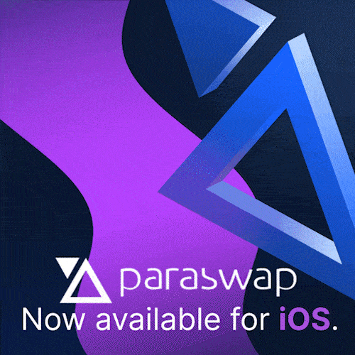 Animation advertisement for Paraswap.