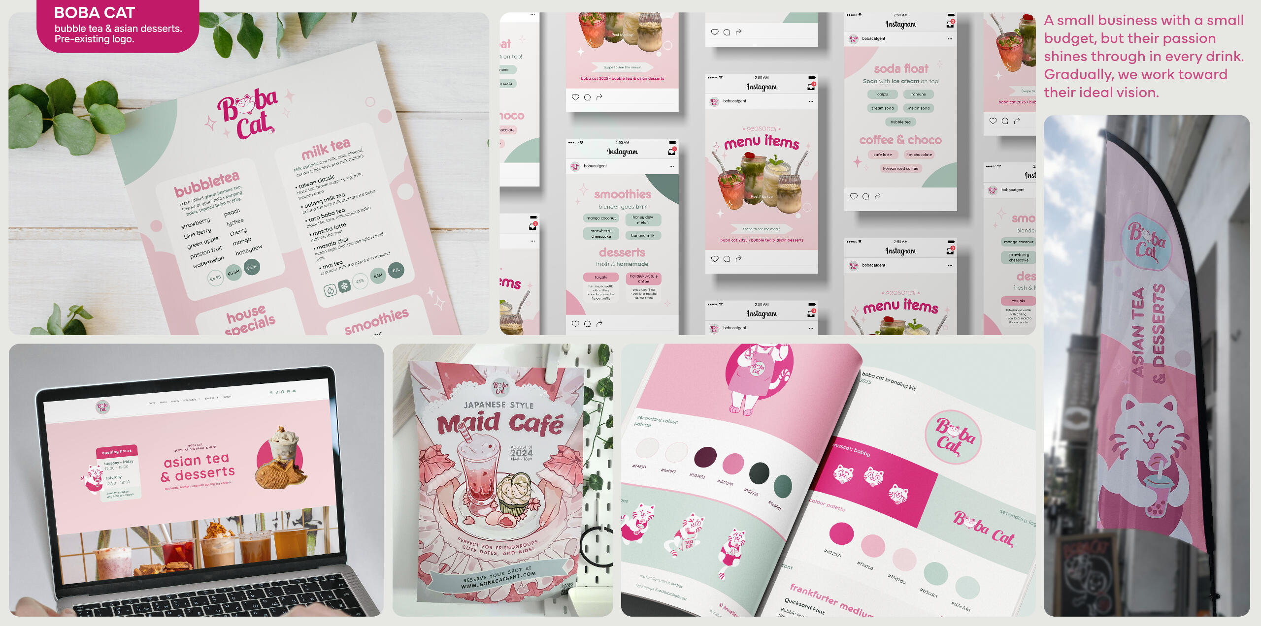 collage of work created for client